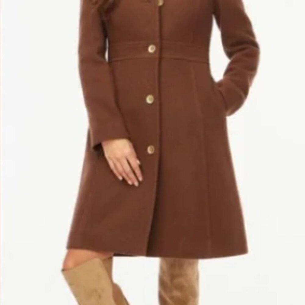 J. Crew Rich Brown Lady Day Pea Coat
